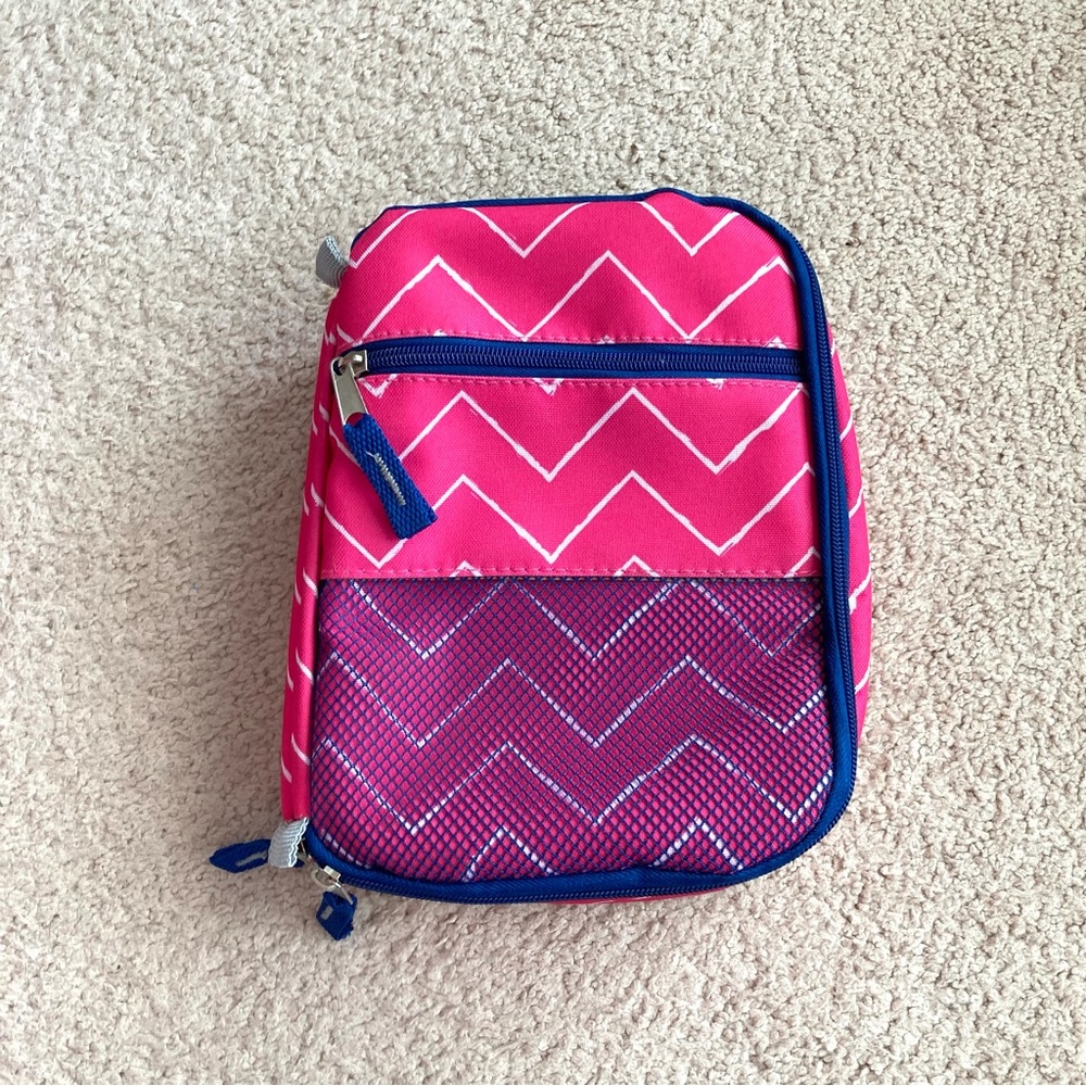 Insulated Navy & Pink Lunch Box Bag